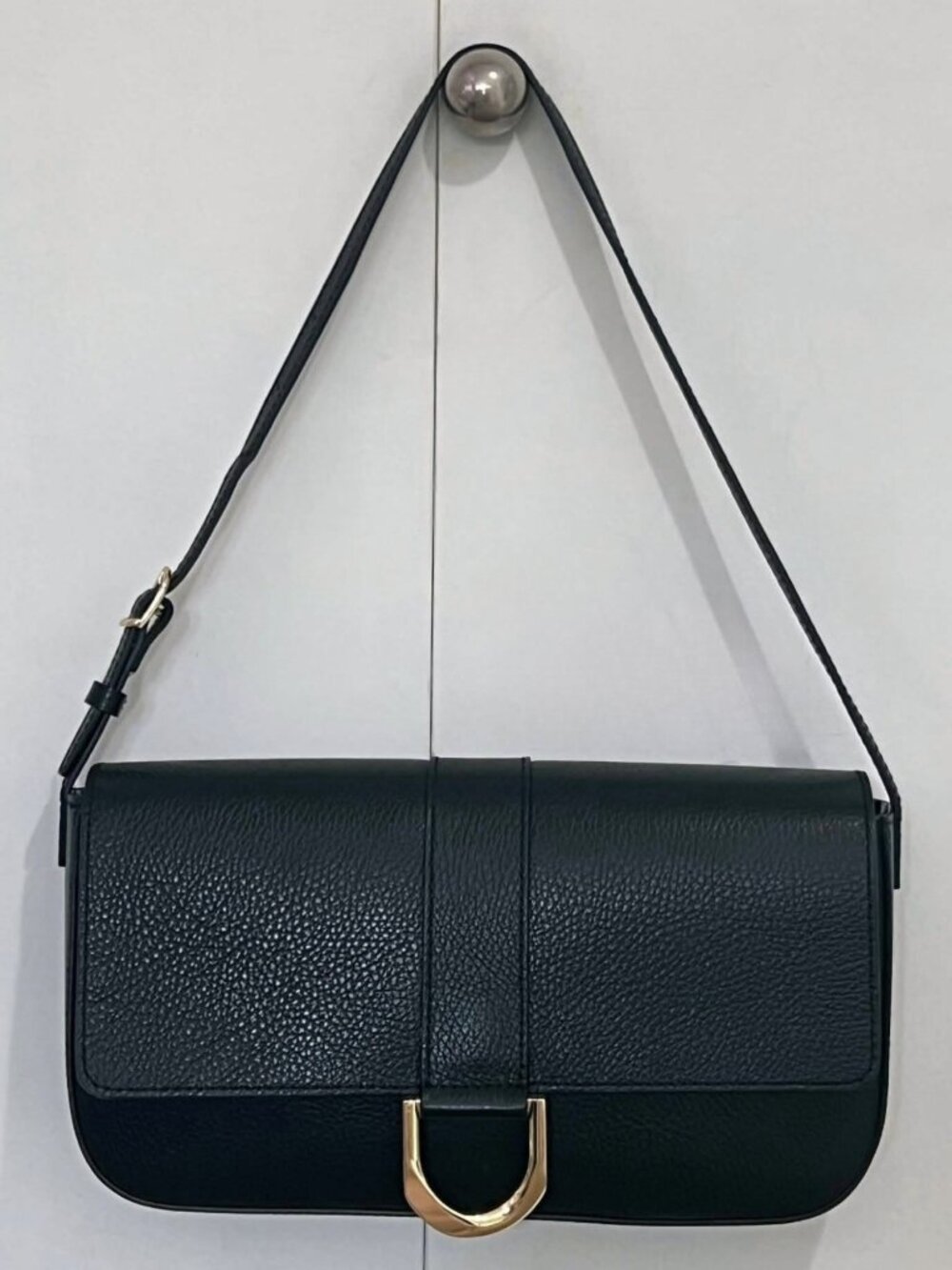 Soft Italian Pebble Leather Shoulder Bag